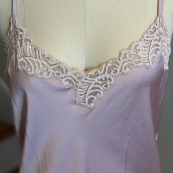 Natori Satin Lace Trim Chemise NWOT Rose/Ivory​​​​​​​​​ - Picture 8 of 12